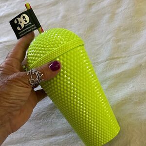 Starbucks Neon Green Textured Tumbler Frappuccino 16 Oz.